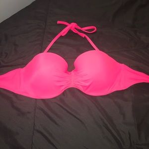 VS Pink Halter Bathing Suit Top